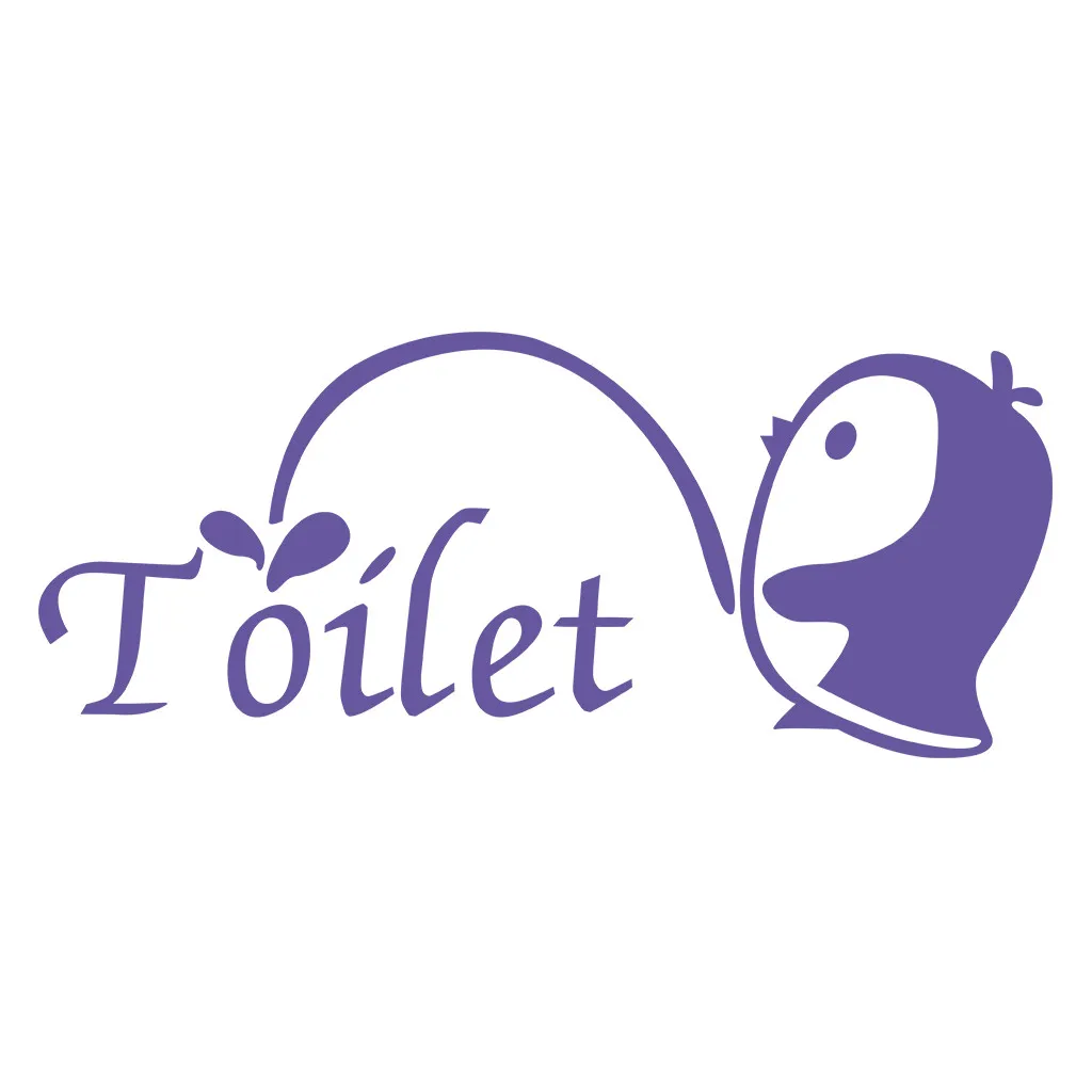 Cute Penguin Urinal Toilet Sticker PVC moisture-proof Bathroom Decoration Home Cartoon Applique Creative Wall | Дом и сад