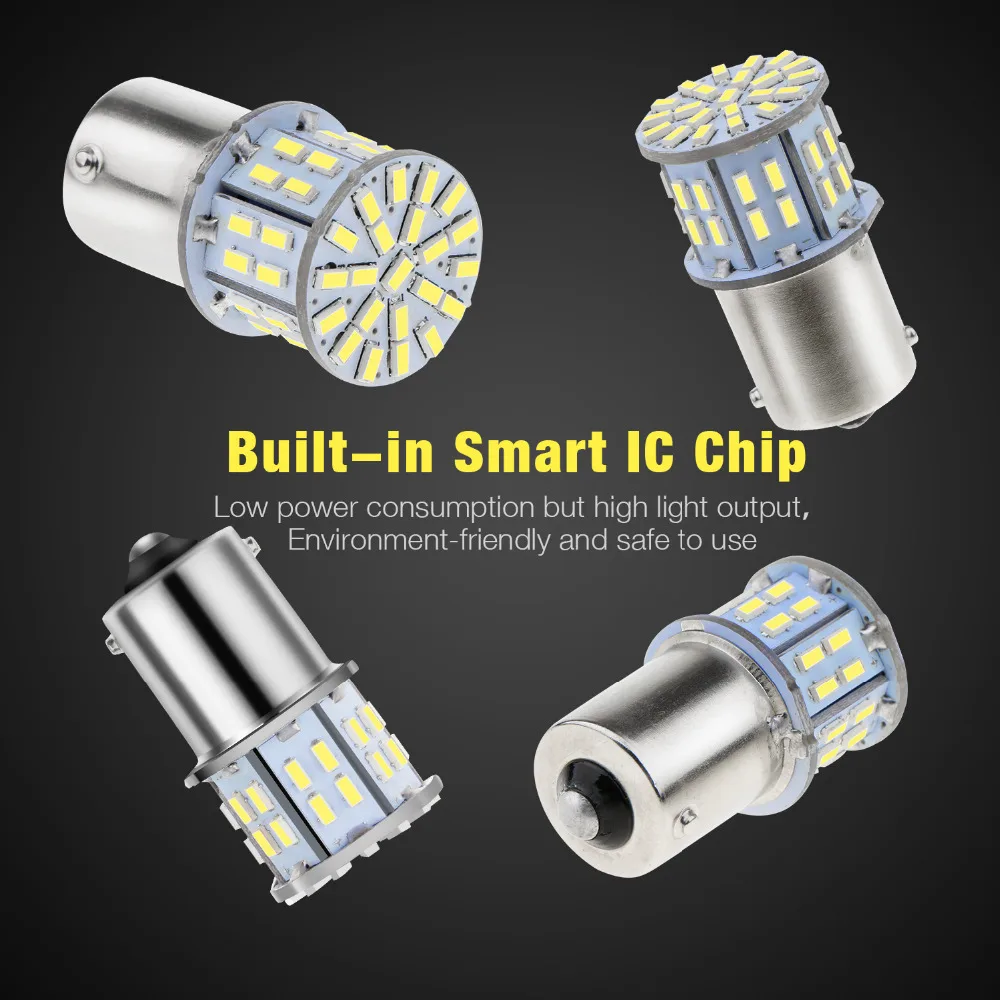 Ультра яркий BA15S 1156 P21W 50SMD 1206 12V 3014 50 Led SMD автомобильный тормозной светильник