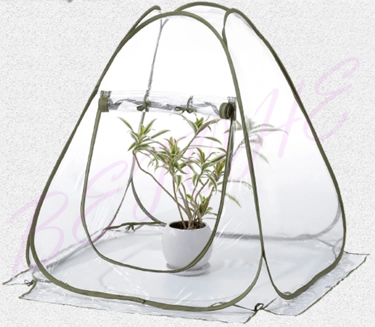 

BETOHE The new foldable greenhouse warm room Mini greenhouse flowers shed four sides PVC folding garden cover