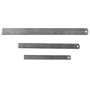 

1 Pc Double Side Stainless Steel Metric Straight Ruler Measuring Tools Precision New Design