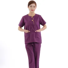 Женский костюм медика наборы медсестры Больничная форма стоматологическая клиника салон красоты медицинская Униформа с короткими рукавами Спецодежда Slim Fit
