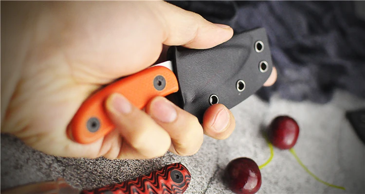 PSRK HOT SALE 440C Steel G10 Handle 59HRC Engraved Fixed Knife Outdoor Small Fixed Blade Small Neck Knife Gift EDC Tool Knives
