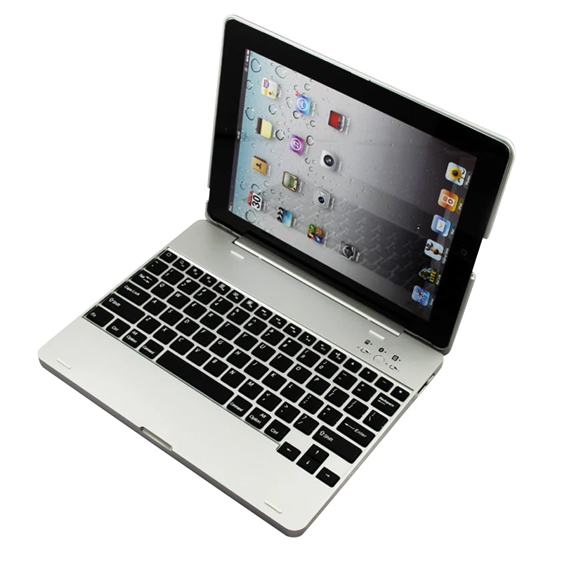 

Luxury Wireless Bluetooth 3.0 Keyboard Backup Build-in 4000mah Battery Case Cover With Stand For iPad 2 3 4+ Stylus