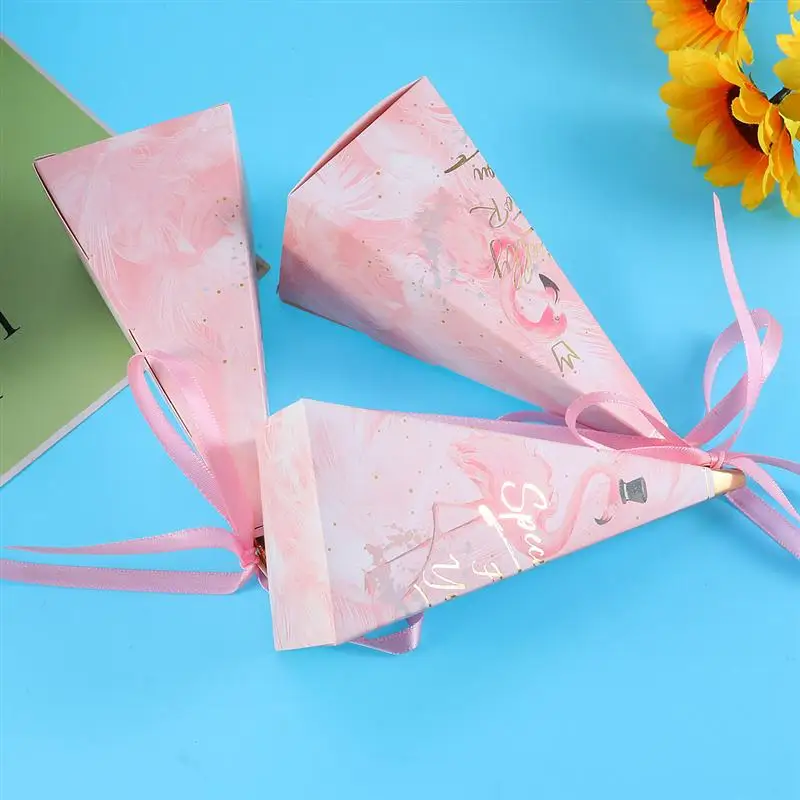 50 шт. свадебные коробки для конфет мраморные зерна лист Фламинго коробки для подарков с принтом с лентой приличный шоколадный лакомство коробочки для сувениров на вечеринке