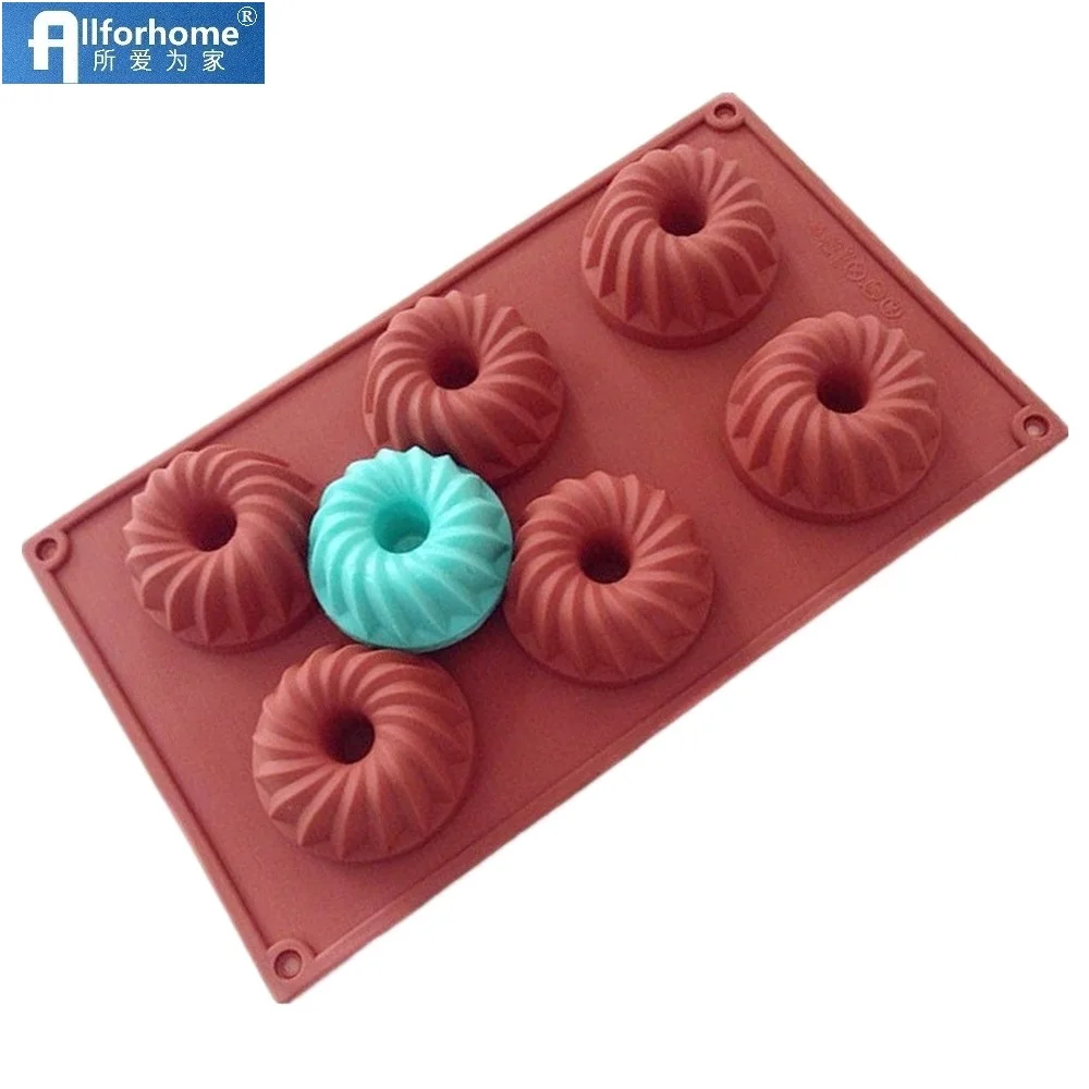 

6 Hole Doughnut Hollow 3D Silicone Cake Baking Mold Cake Pan Muffin Cups Soap diy Mold Dessert Chocolate Cookie Making Mould
