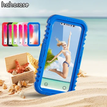 

100pcs Waterproof Transparent Full Body Protector Case For iPhone XS Max XR X 8 7 6 6S Plus Heavy Duty Hybrid Clear PC+TPU Cover