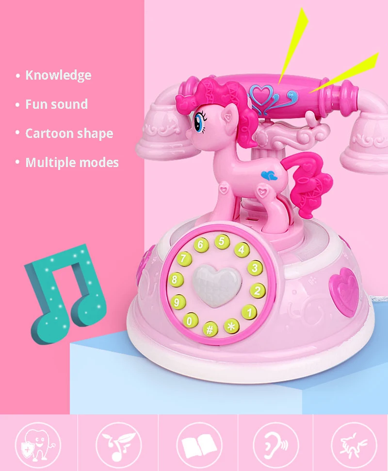 Brinquedos para Crianças Brinquedos para Bebês Crianças Retro Telefone Brinquedo Educação Precoce Máquina História Bebê Emulado 1 Home & Garden