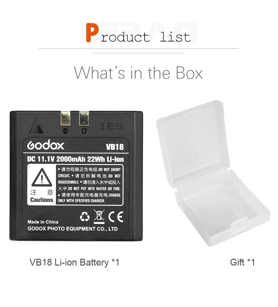 Godox VB-18 Li-Ion Battery Pack description image