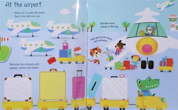 Limpar-limpar o Livro de Exercícios Reusável com Caneta Palavras para Pré-escolar Crianças Inglês Escrita Habilidades Número Aprendizagem Precoce 21*27cm 38 Computers & Electronics
