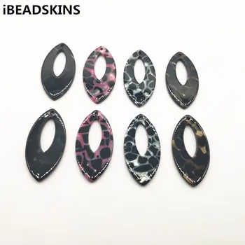 

New arrival! 41x21mm 50pcs acetic acid Leopard effect oval-shape charm for Earring accessories,Earring parts,Jewelry Findings