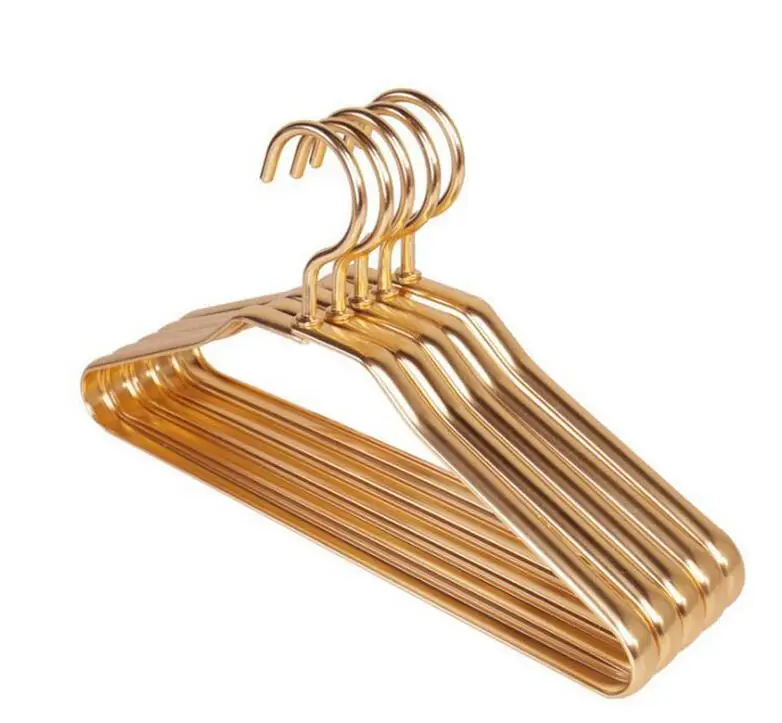 50pcs Fancy Golden Silver Aluminum Metal Clothes Shirts Dress Hanger