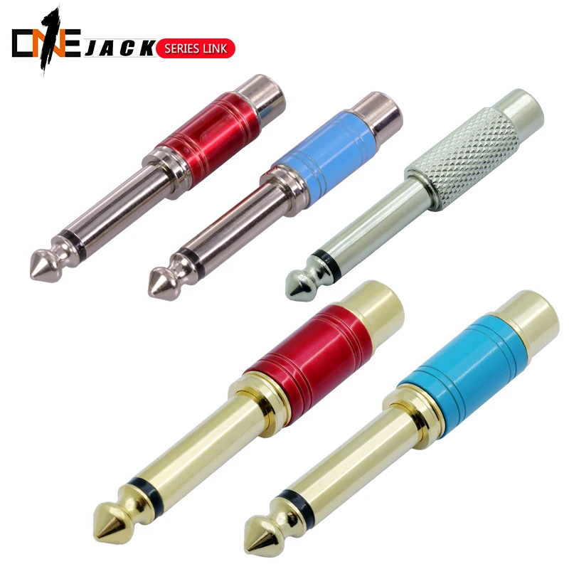 

1PC RCA Jack Audio Connector 6.35mm Mono Plug to RCA Speaker Adapter with Luxury Quality