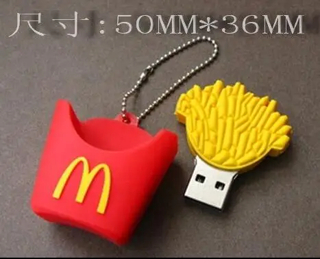 Горячая Макдональд картошки фри usb2.0 карту флэш памяти с интерфейсом usb для