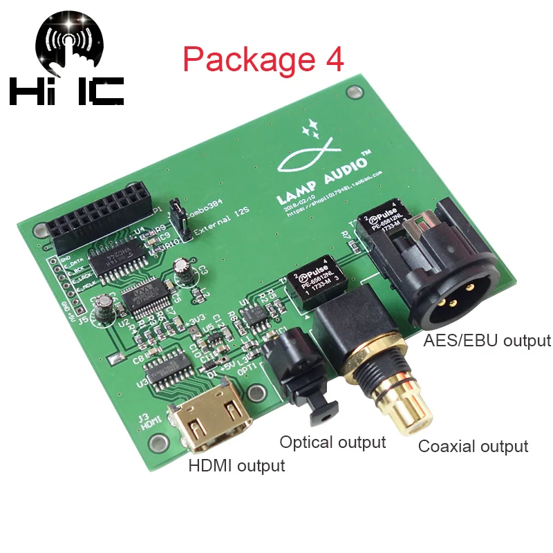 Amanero XMOS Цифровой интерфейс USB I2S / IIS для коаксиального оптического HDMI SPDIF AES