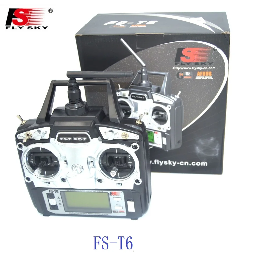 Flysky FS-T6 6CH 2.4G Transmitter W  Screenwith FSR6B Receiver for RC Helicopter 