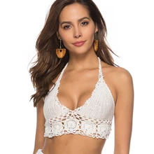 Бикини Крючком сексуальный купальник с узорами женский бикини ручной работы Холтер бандажная пляжная одежда летний купальный костюм сплошной купальный костюм женщина