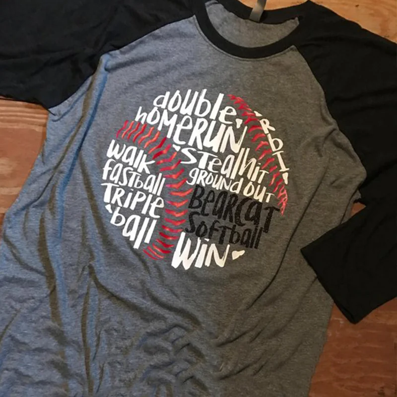 Keep baseball mom tee женский топ с благодарностью мама мода Женские футболки размера плюс
