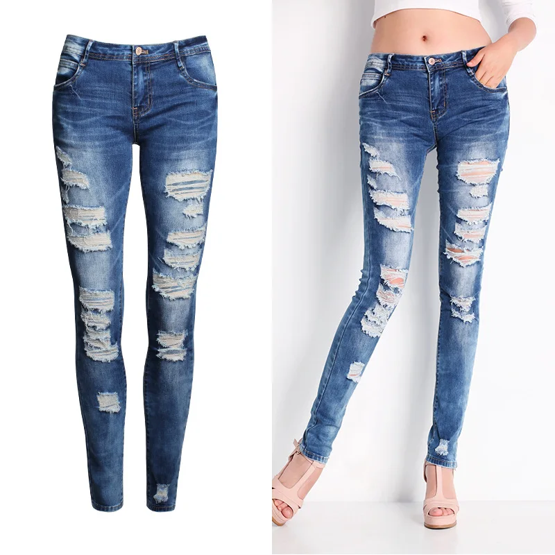 full torn jeans