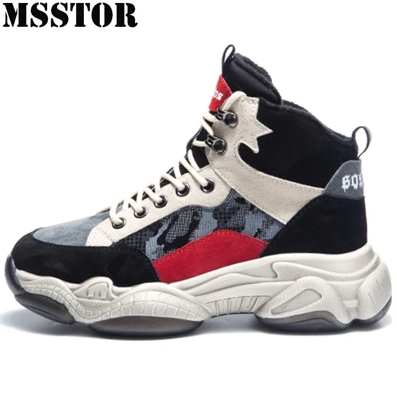 

MSSTOR 2018 Winter Sneakers For Women Casual Fashion Martin Boots Sport Shoes Woman Brand Athletic Walking Women's Running Shoes
