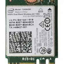 Карта для двухдиапазонного беспроводного переменного тока Intel 7265 7265NGW 802.11ac 2x2 WiFi+ Bluetooth 4,0 867 Мбит/с Карта NGFF dell asus sony samsung