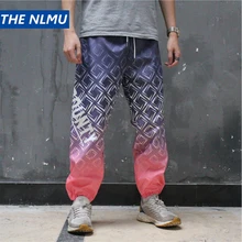 Мужские Летние повседневные градиентные шаровары мужские свободные спортивные штаны модные брюки уличная хип хоп пара Брюки TB02