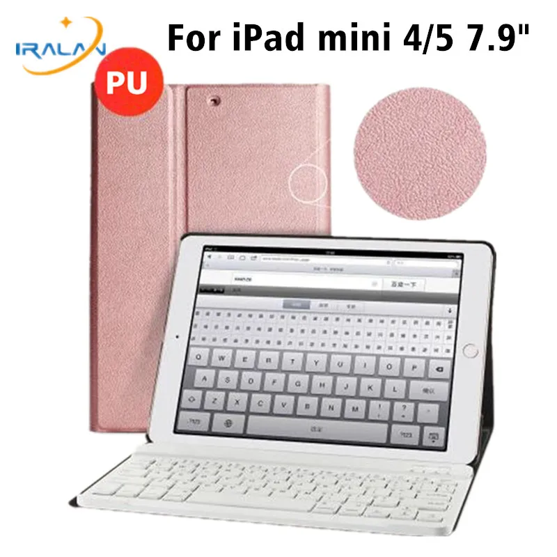 Беспроводной покрытие клавиатуры Bluetooth для нового iPad Mini 5 2019 Портативный съёмный корпус для iPad Mini 4 7,9 дюйма с подставкой + пленка + ручка
