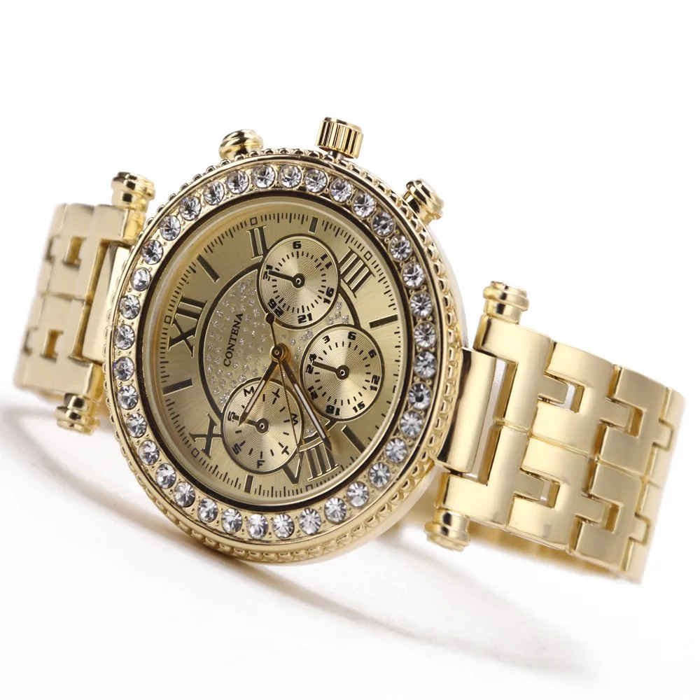Quartz Wrist Watch Ladies Watches Famous Top Brand Geneva Gold Watches