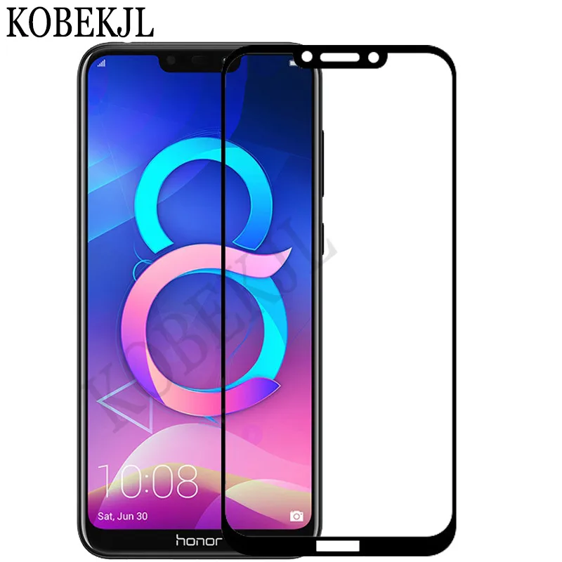 Защитная пленка для экрана Huawei Honor 8C закаленное стекло Φ BKK L21 с полным покрытием