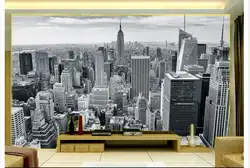3d обои на заказ из нетканого материала Европа и США город Черный и белый цвета ТВ установка настенная живопись сценарий обои