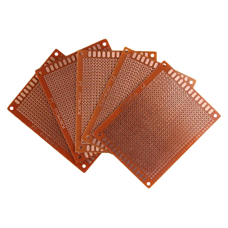 

Electronic accessories DIY PCB Terminals 5 Pcs Prototyping PCB Home School Project Circuit Board Stripboard 90x70mm HR