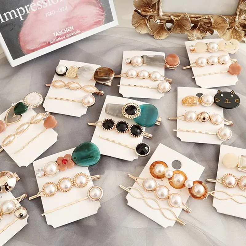 

Fashion Metal Gold Pearl Hair Clips Bobby Pin Barrettes Hairpins for Women Girls Hair Accessories Headdress Hair Hairgrips