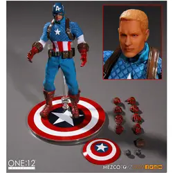 Лига Справедливости Капитан Америка 6 дюймов ткани одежды ПВХ фигурку Коллекционная модель игрушки около 16 см