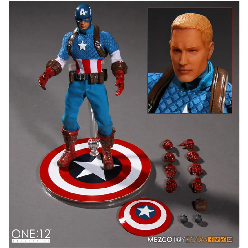 

Justice League Captain America 6 inch of cloth clothes PVC Action Figure Collectible Model Toy About 16CM