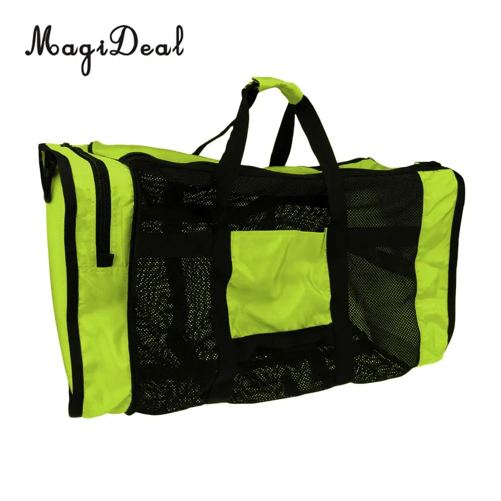 MagiDeal Foldable Heavy Duty Mesh Dive Bag Duffel Bag Storage Pouch for Diving Scuba Water Sports Dreediving Gear Equipment