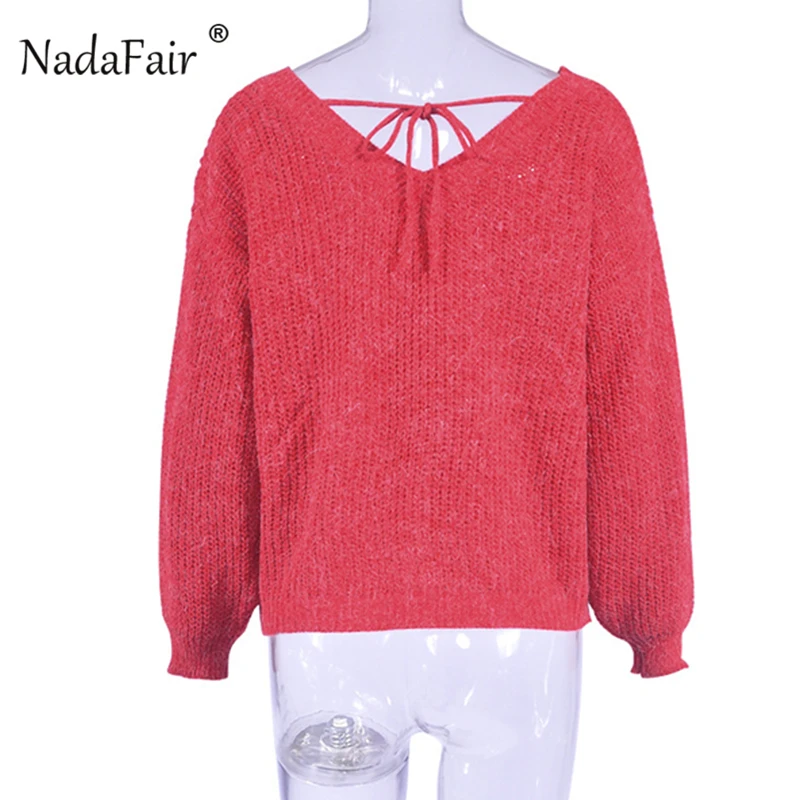 v neck lace up sweater women05_