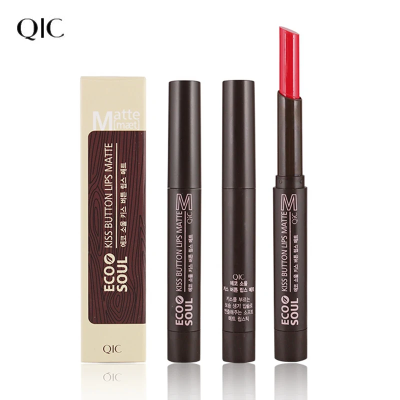 

QIC New Beauty Rotatable Red Lips Baton Matte Full Lip Stick Waterproof Makeup Colors Pigment Matte Lipstick Batom liquido Matt