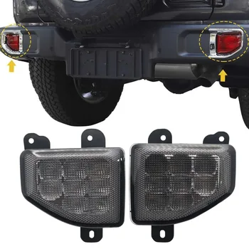 

Pair Led Rear Bumper Fog Parking Reverse Brake Lights Lamp For Jeep Wrangler JL 2018 2019
