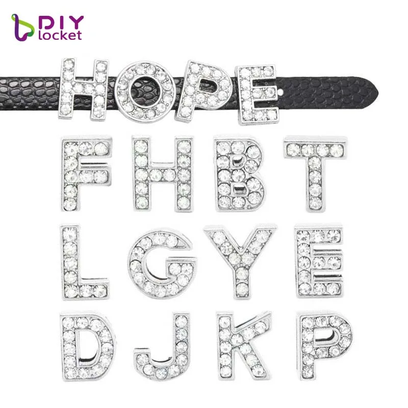 10 шт. подвески в виде букв стразы 8 мм|bracelet bracelet|wristbands diycharm charm |