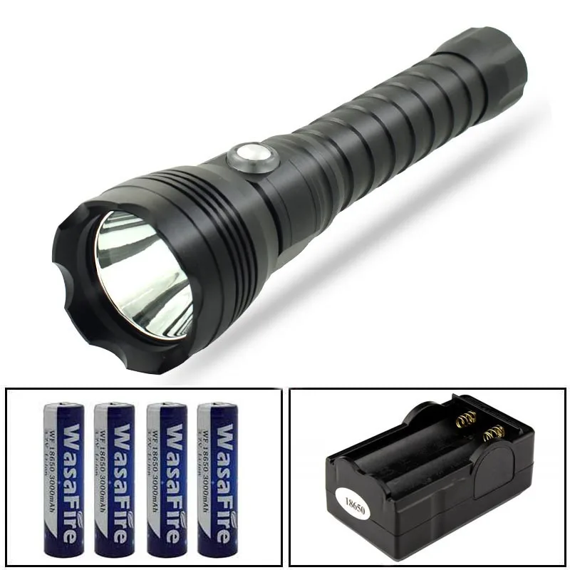 

New Powerful LED Flashlight 4 Modes Scuba Torch XHP70 2.0 LED Diving Flash Light Underwater Diver Lamp By 18650 or 26650 Battery