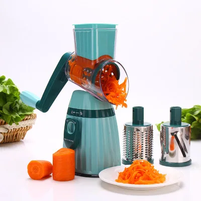 

Round Mandoline Drum Slicer Rotary Cheese Grater Veggie Slicer Vegetable Carrot Shredder Nut Chopper