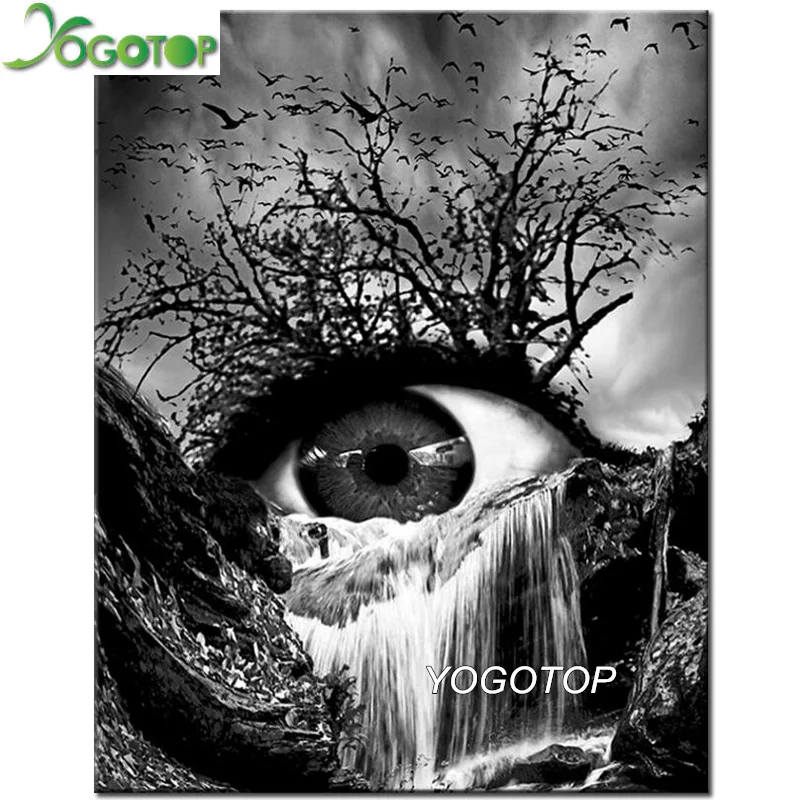 

YOGOTOP Full Square/Round Drill Mosaic Scenic waterfall 5D DIY Diamond Painting Eye Embroidery Rhinestones Decor Home Art YY201