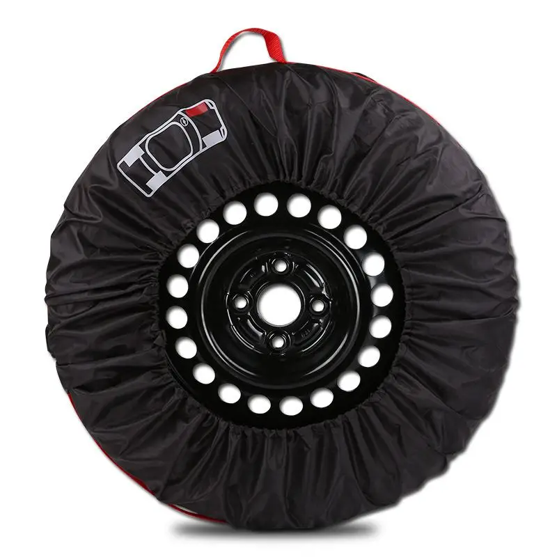 

Spare Tire Cover, Car Polyester Garage Tire Case With Hand Strap, Winter Summer Car Tires Storage Bag Auto Tire Accessories Wh