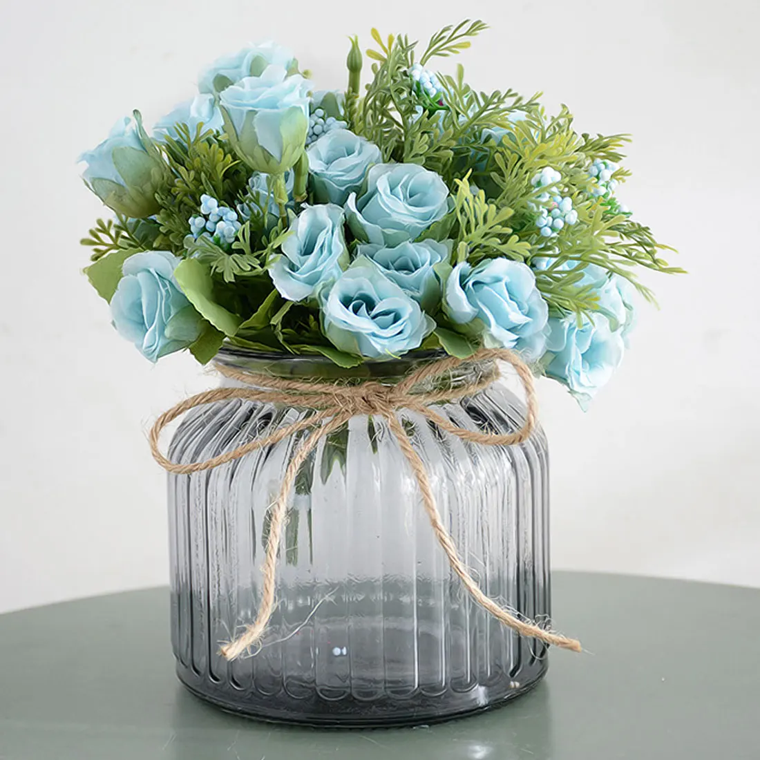 13 heads/bouquet Artificial flowers small bud silk roses simulation