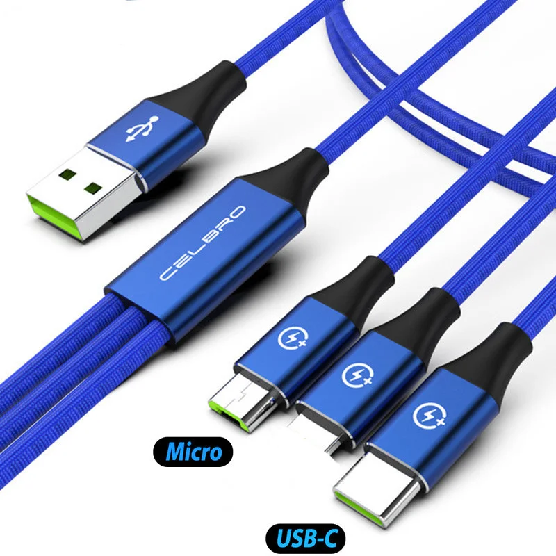 Usb type C 3 в 1 зарядный кабель Универсальный Мульти Usb телефонный кабель Кабо Для lenovo Vivo Nex sony Xperia Lg G5 V30 Nubia Nokia X6