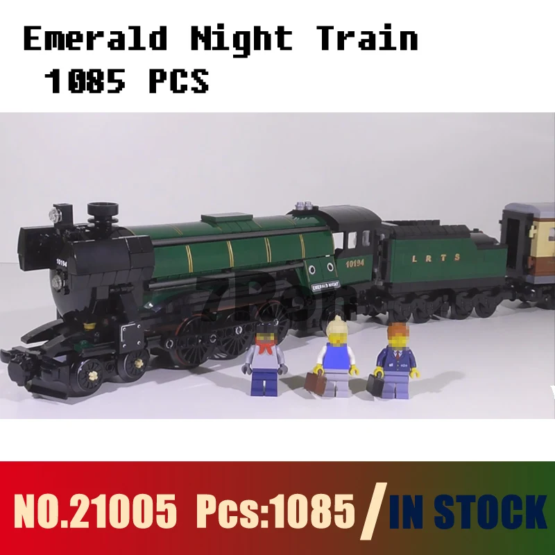 

Compatible 10194 Technic Series Emerald Night Train Models building toy 21005 1085pcs Building Blocks toys & hobbies