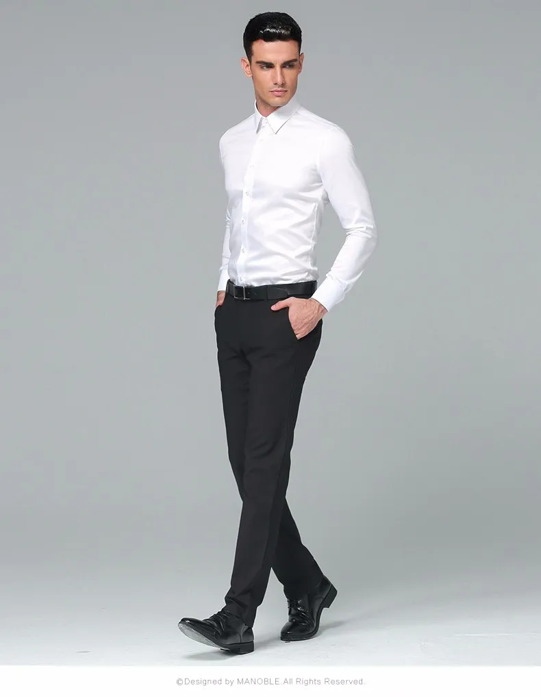 mens short sleeve white shirt High Quality 2021 Brands New Regular Fit Shirts for Men Business Long Sleeve Cufflink Cotton Solid Color Camisas De Hombre mens short sleeve dress shirts