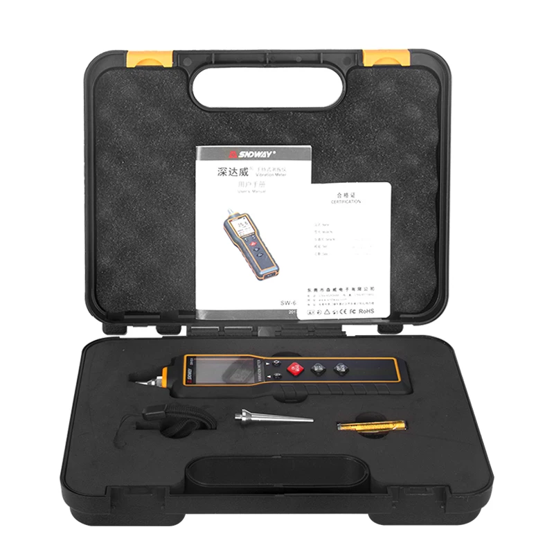 

Hand-held Vibrometer Portable Dual Probe Pen Motor Vibration Detector Shock Pen SW-65A