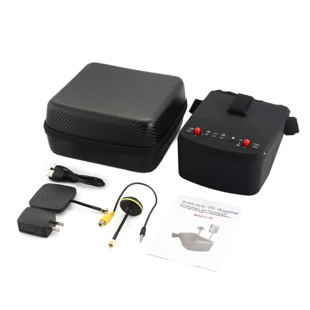 

LS-800D 5.8G 5in 40CH FPV Goggles Headset Receiver Monitor with HD DVR Dual Antenna Auto-searching for RC Racing Drone