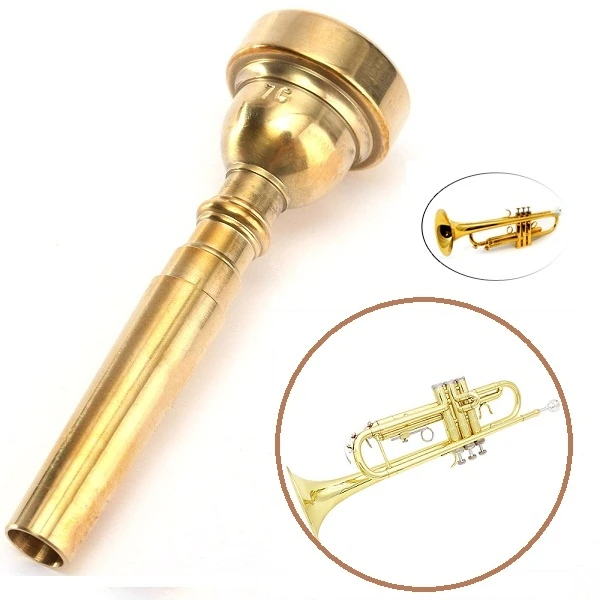 Copper Gold Plated Trumpet Mouthpiece For Bach Yamaha Copper Conn 7C