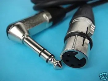 

6 XLR 4 Pin Female to 1/4" 90 Degree Male Cable 2m 609B